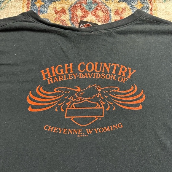 Harley Davidson V-Neck Logo T-shirt Medium - Picture 5 of 5